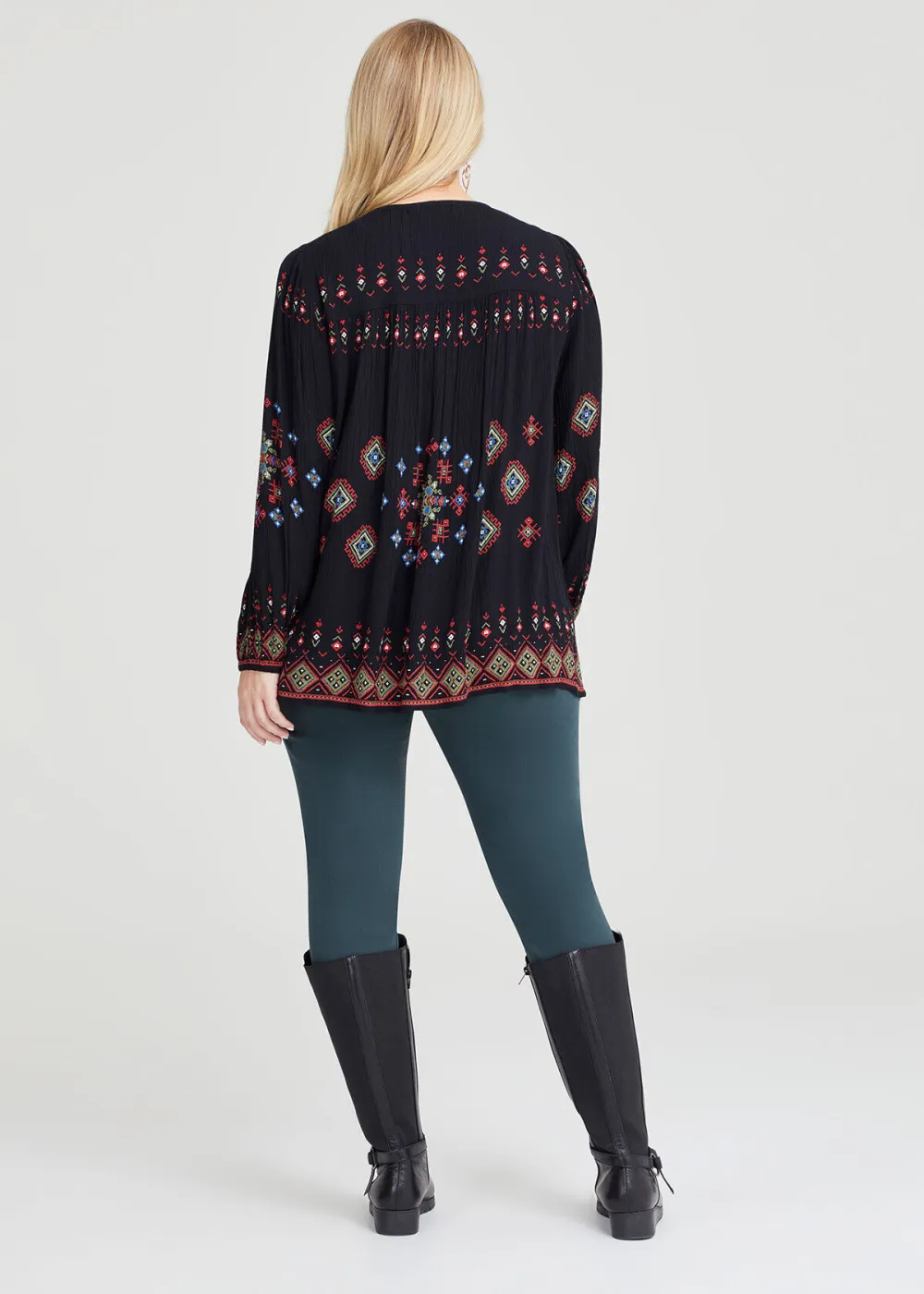 Natural Boho Print Top
