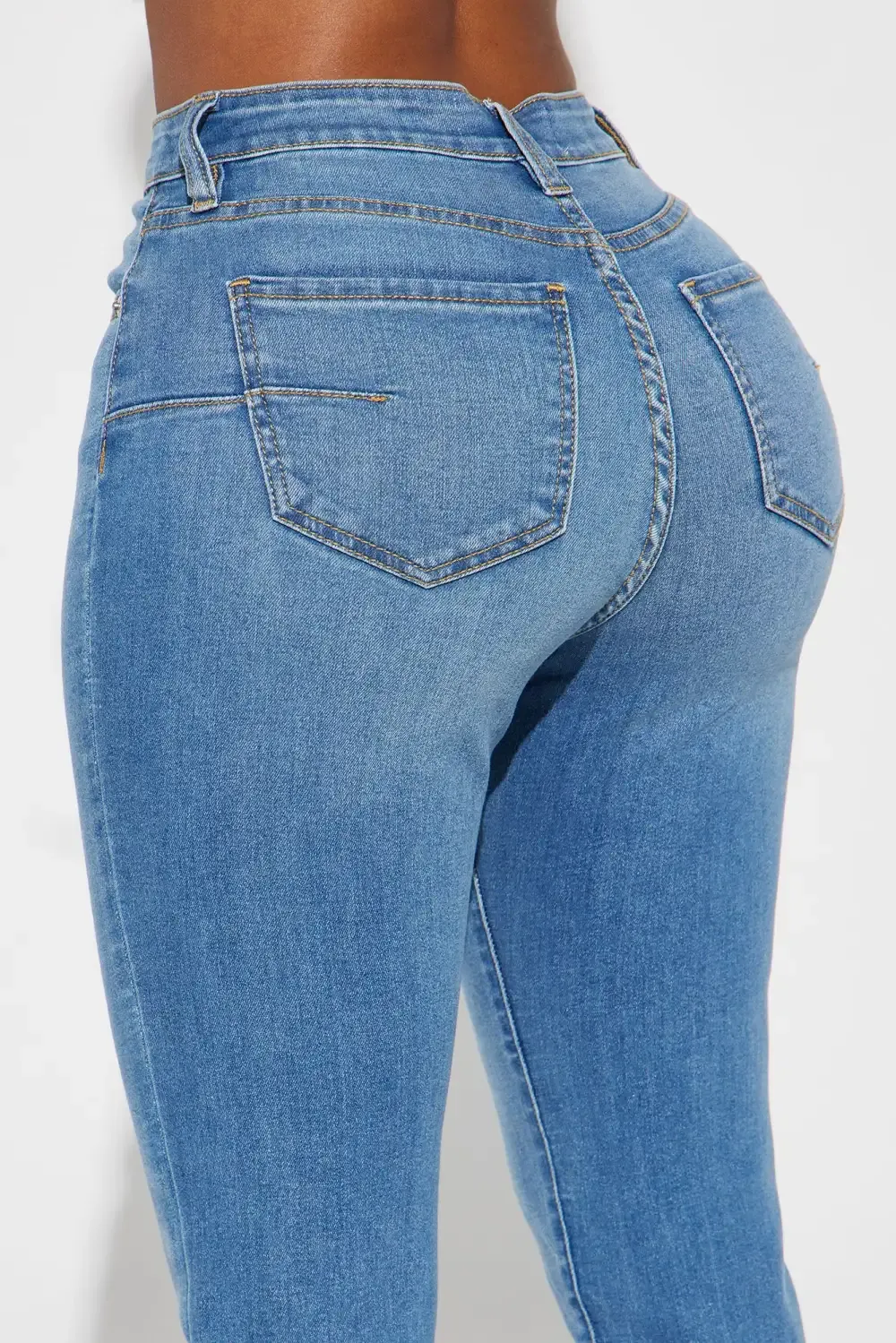 Clara Super Stretch Sculpting Mom Jeans - Medium Wash