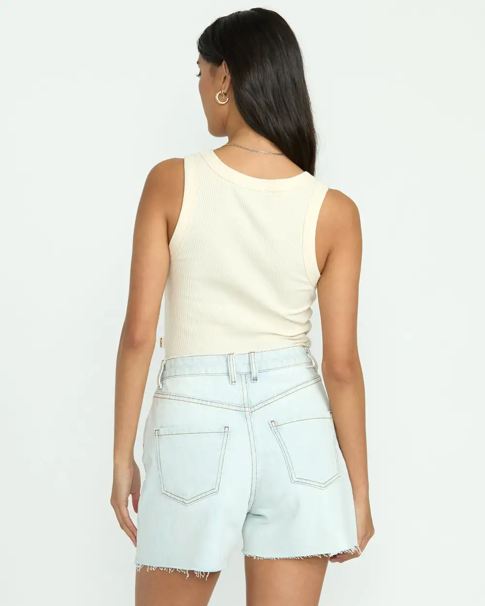 Riley Cut-Off Denim Shorts - Acid Wash