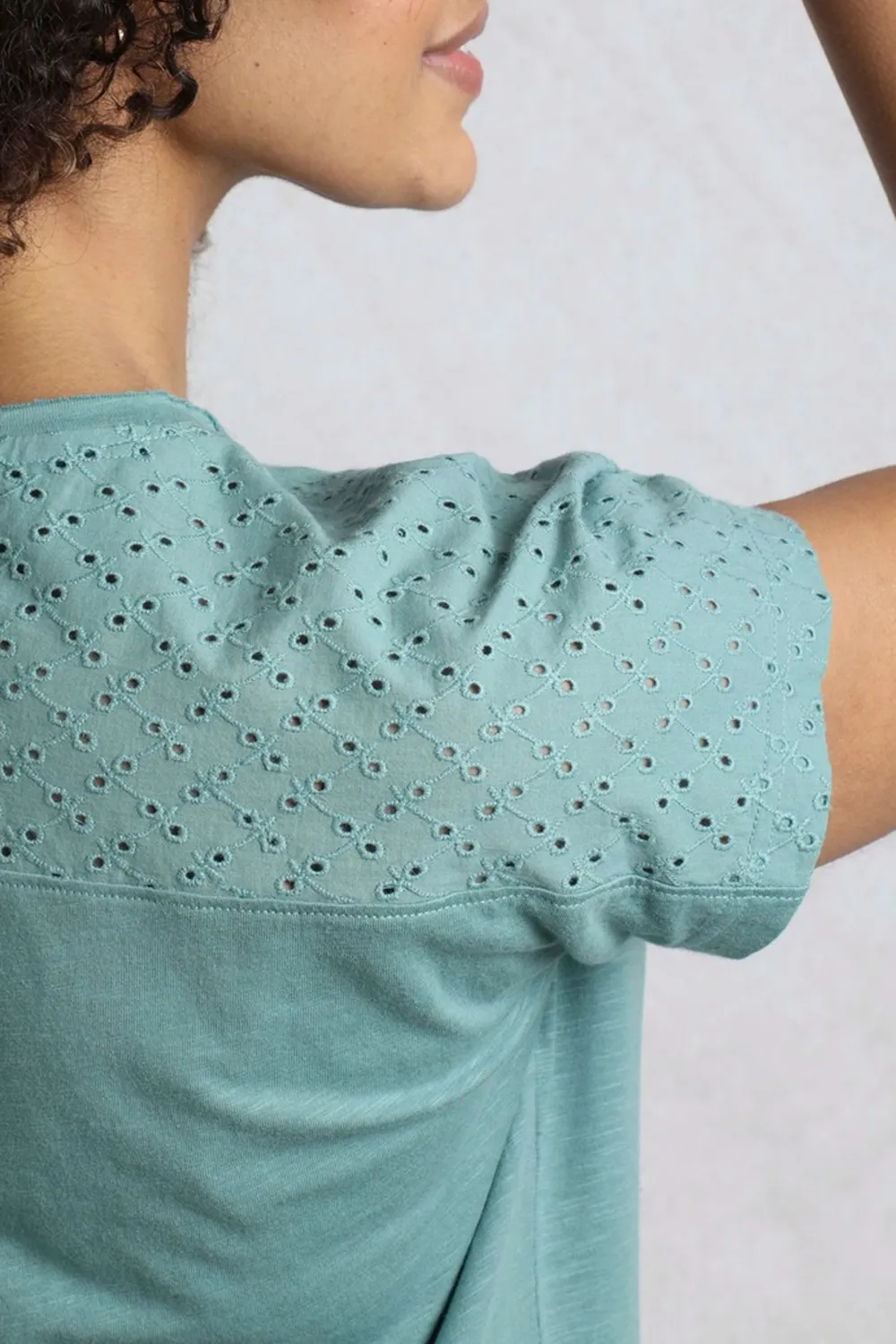 Women's Cotton Art Hollow Short Sleeves