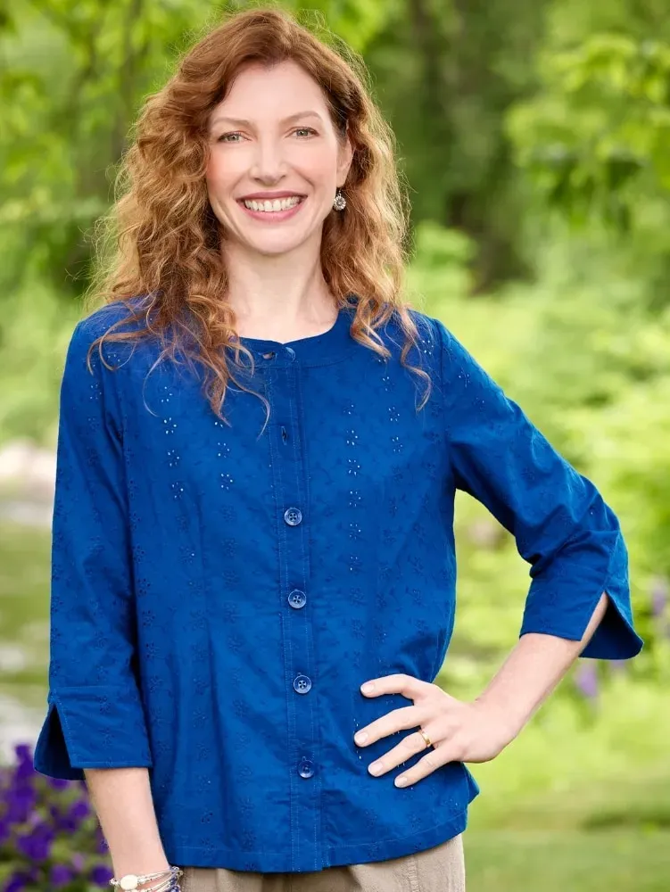 Pretty Eyelet Cotton Topper