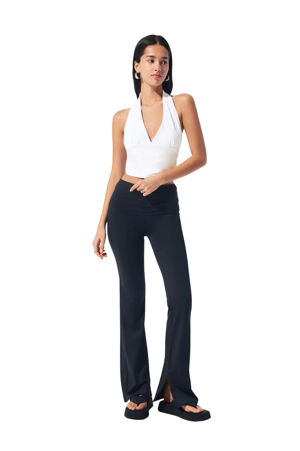Open-back halter top