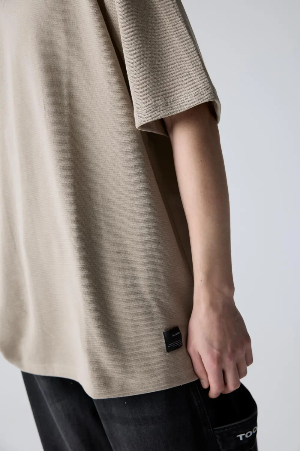 Basic short sleeve textured T-shirt