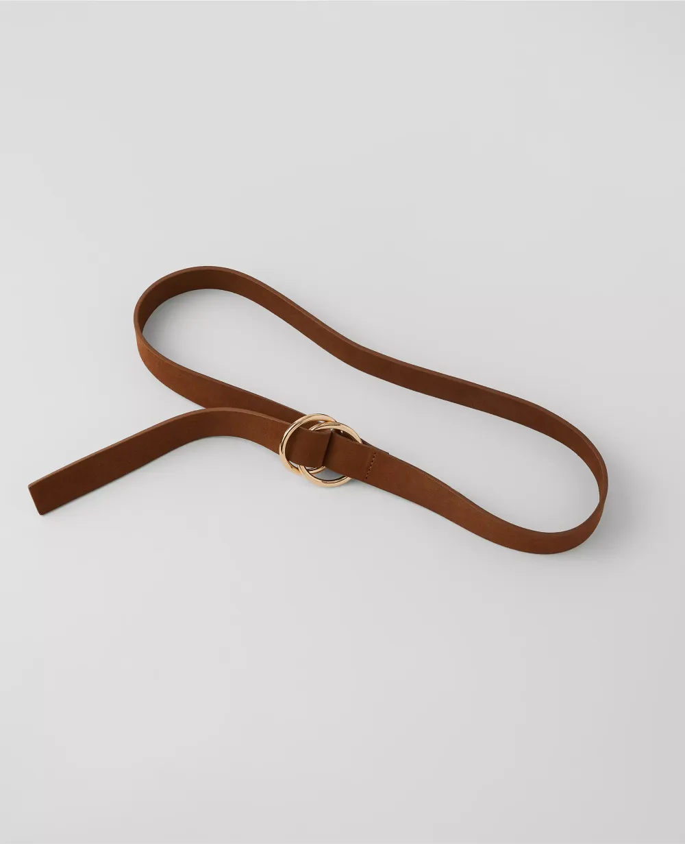 Pull Through Ring Suede Belt