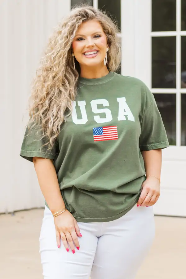 Comfort Colors: True American Spirit Tee, Moss