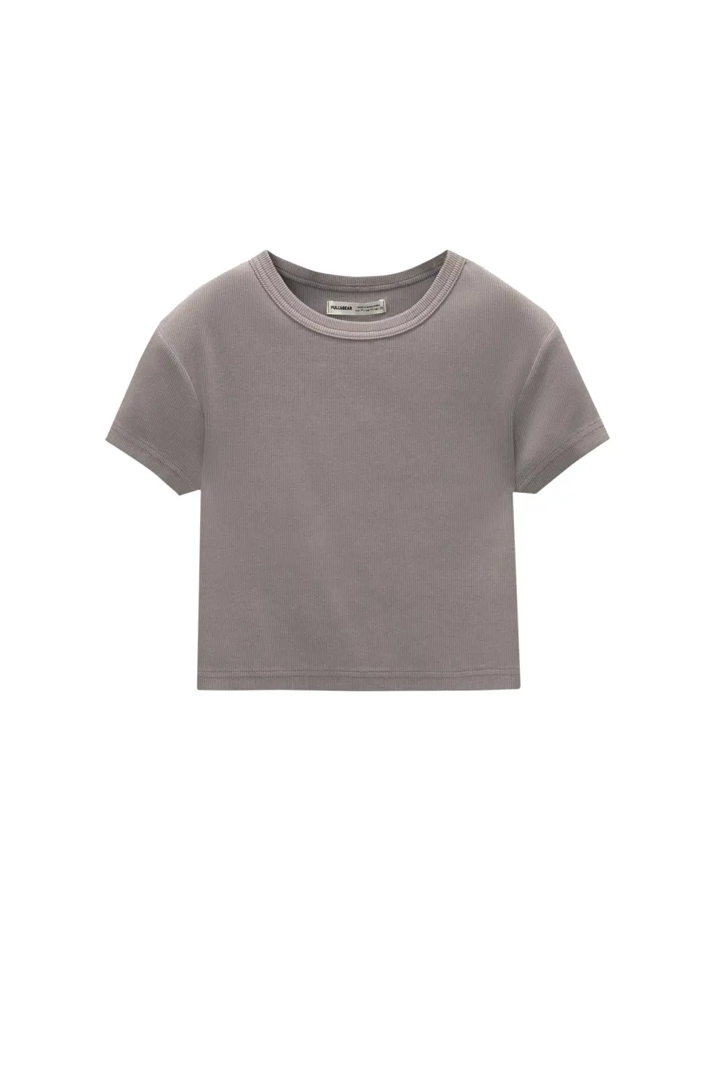 Camiseta cropped canalé