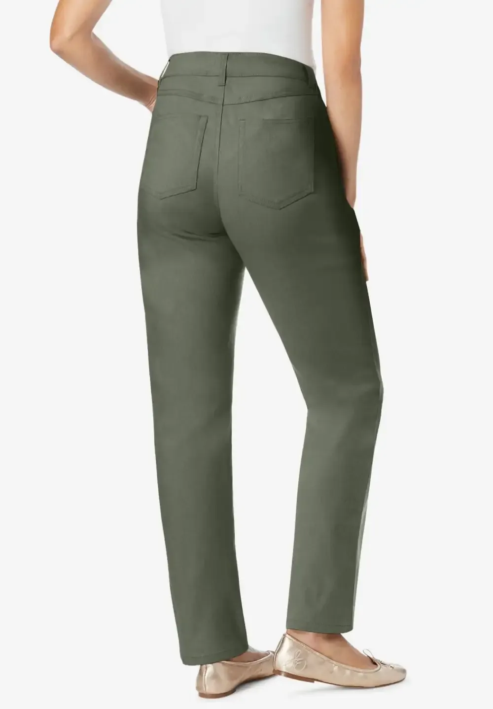 Straight-Leg Stretch Denim Jean