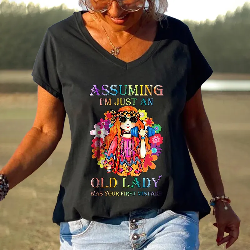 Assuming I'm Just An Old Lady Casual Graphic Tees