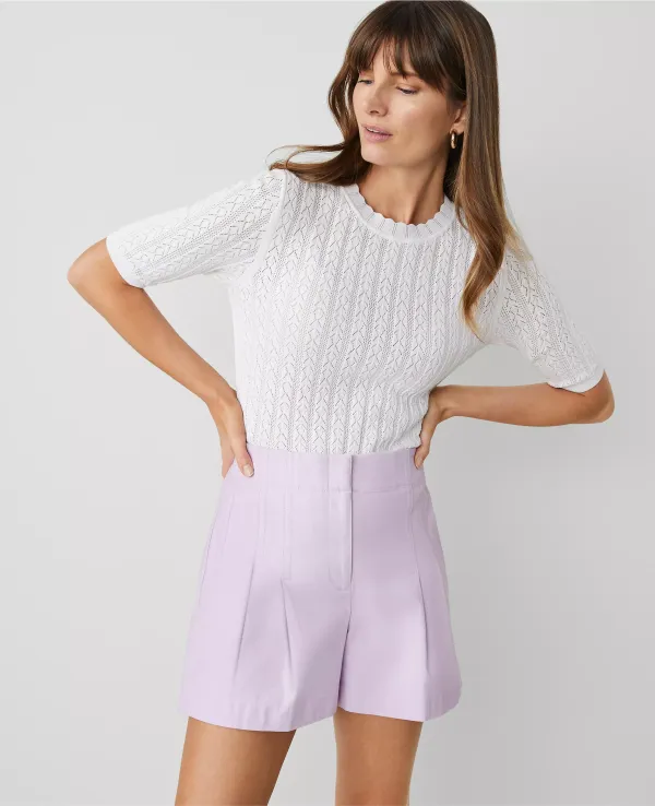 The Pleated Short in Sateen