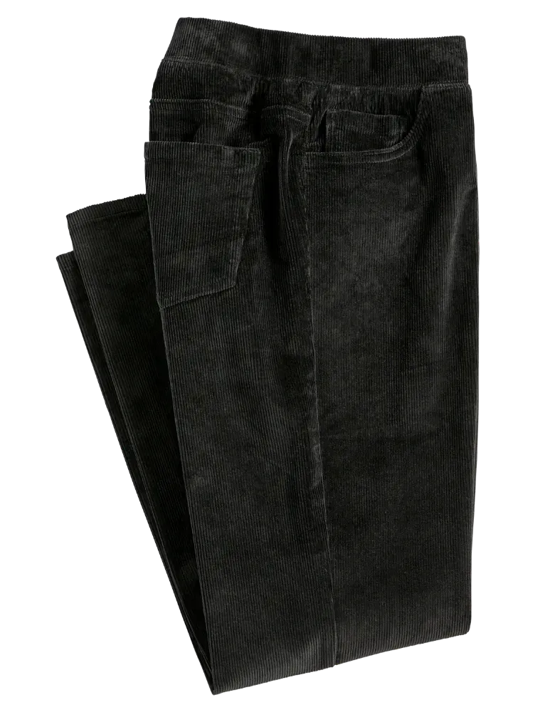 Women's Elastic-Waist Cotton Corduroy Pants