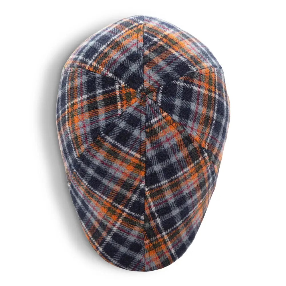 The Underdog Boston Scally Cap - Triumph Orange Plaid