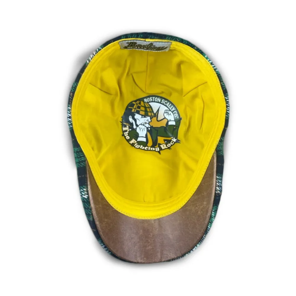 The Fighting Rock Boston Scally Cap - Green Plaid