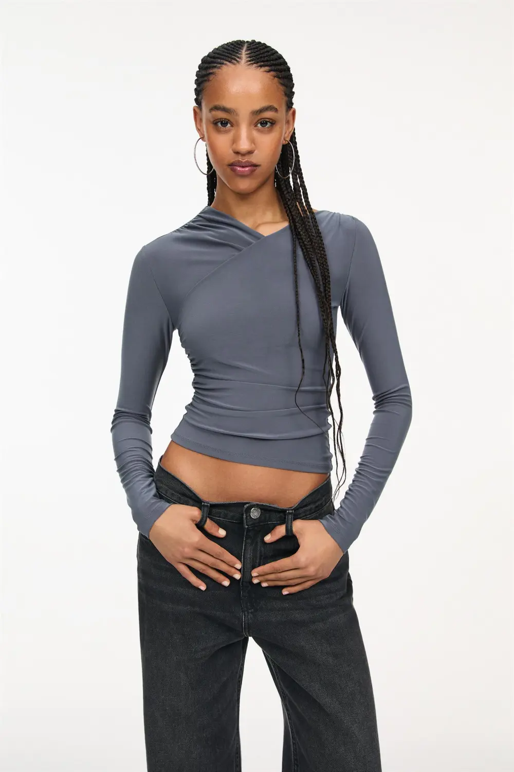 Crossover neckline top