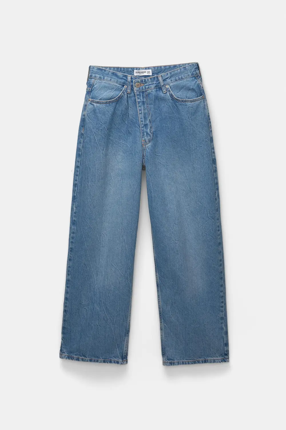 Jeans super baggy cintura cruzada