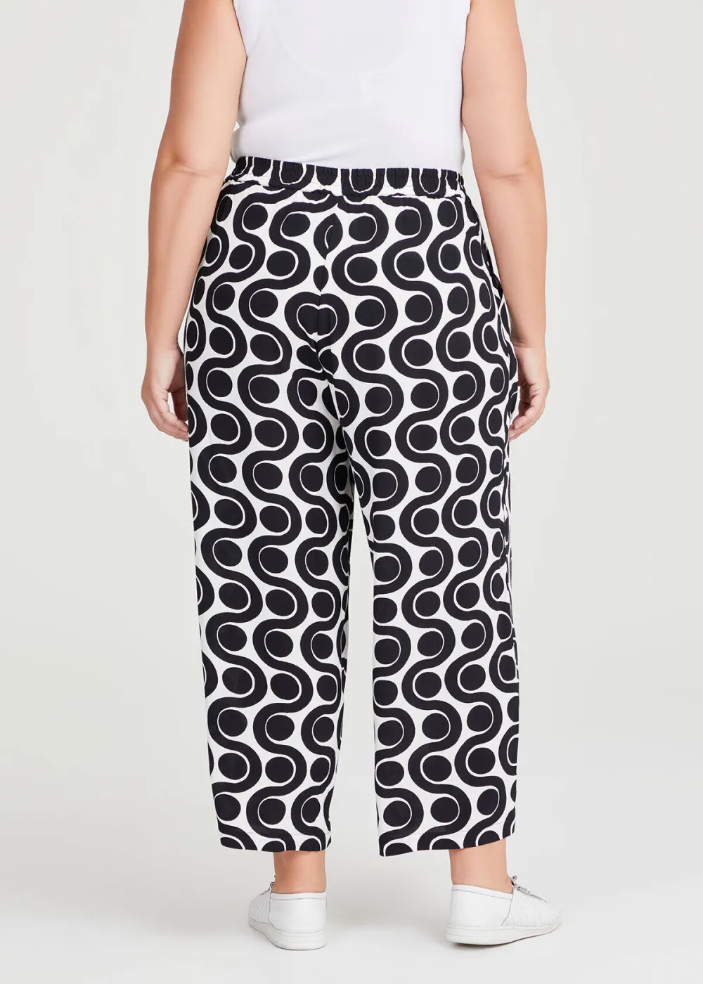 Geo Wide Leg Pull On Pant