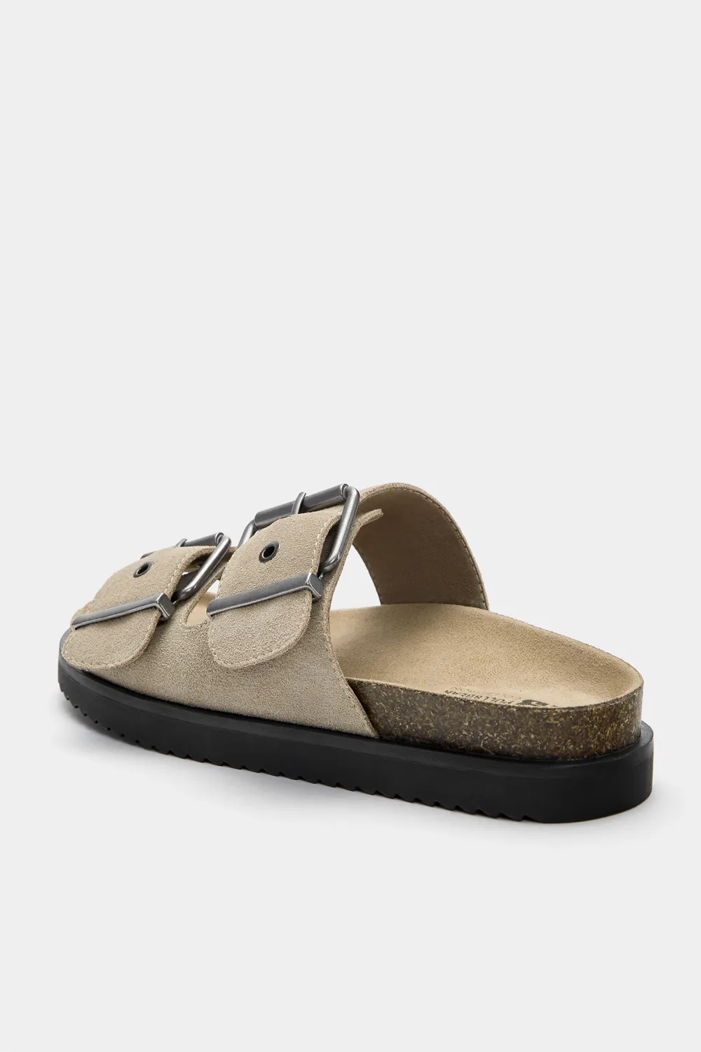 Sandalias planas serraje hebillas
