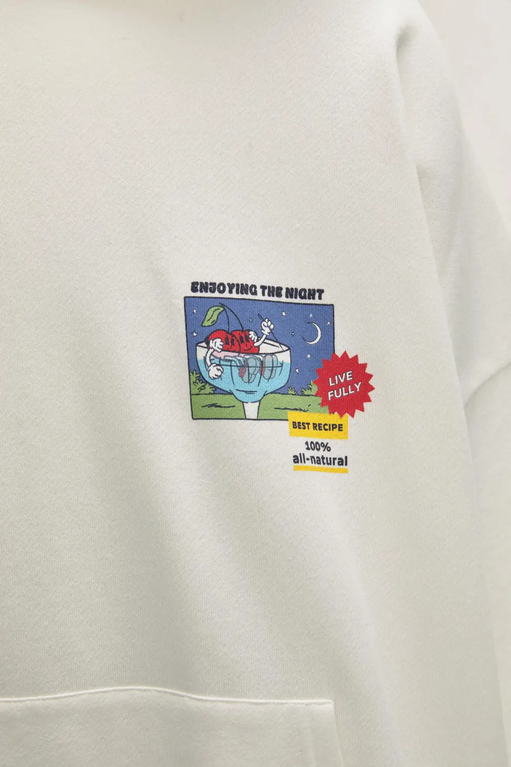Sudadera capucha gráfico cerezas
