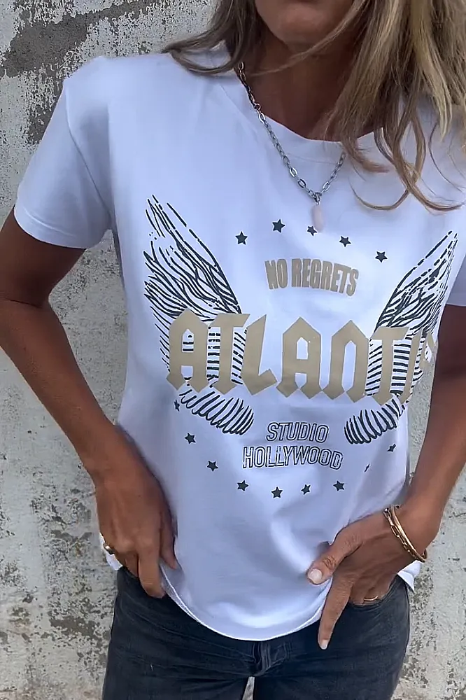 Women's cartoon pattern T-shirt