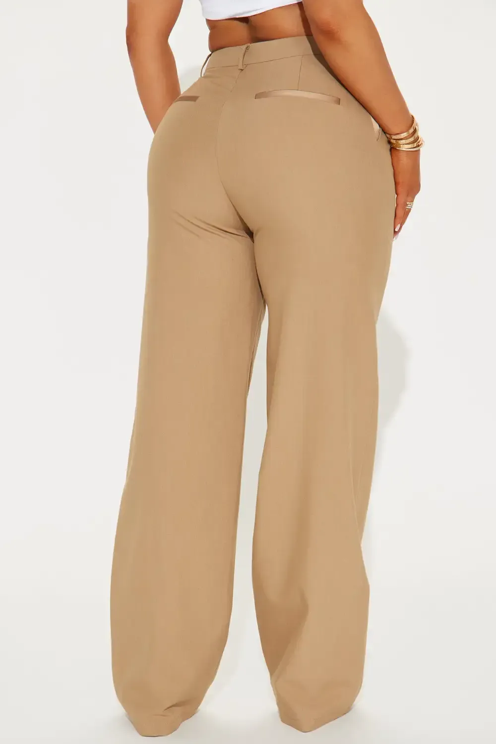 Antonia Straight Leg Trouser - Khaki