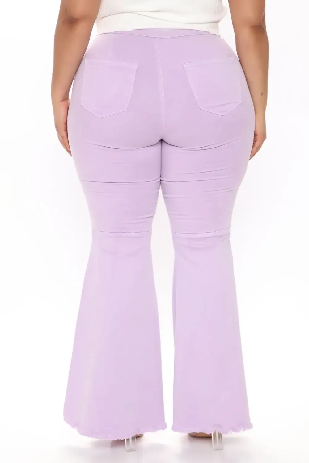 Mystery Solved Extreme Bell Bottom Jeans - Lavender