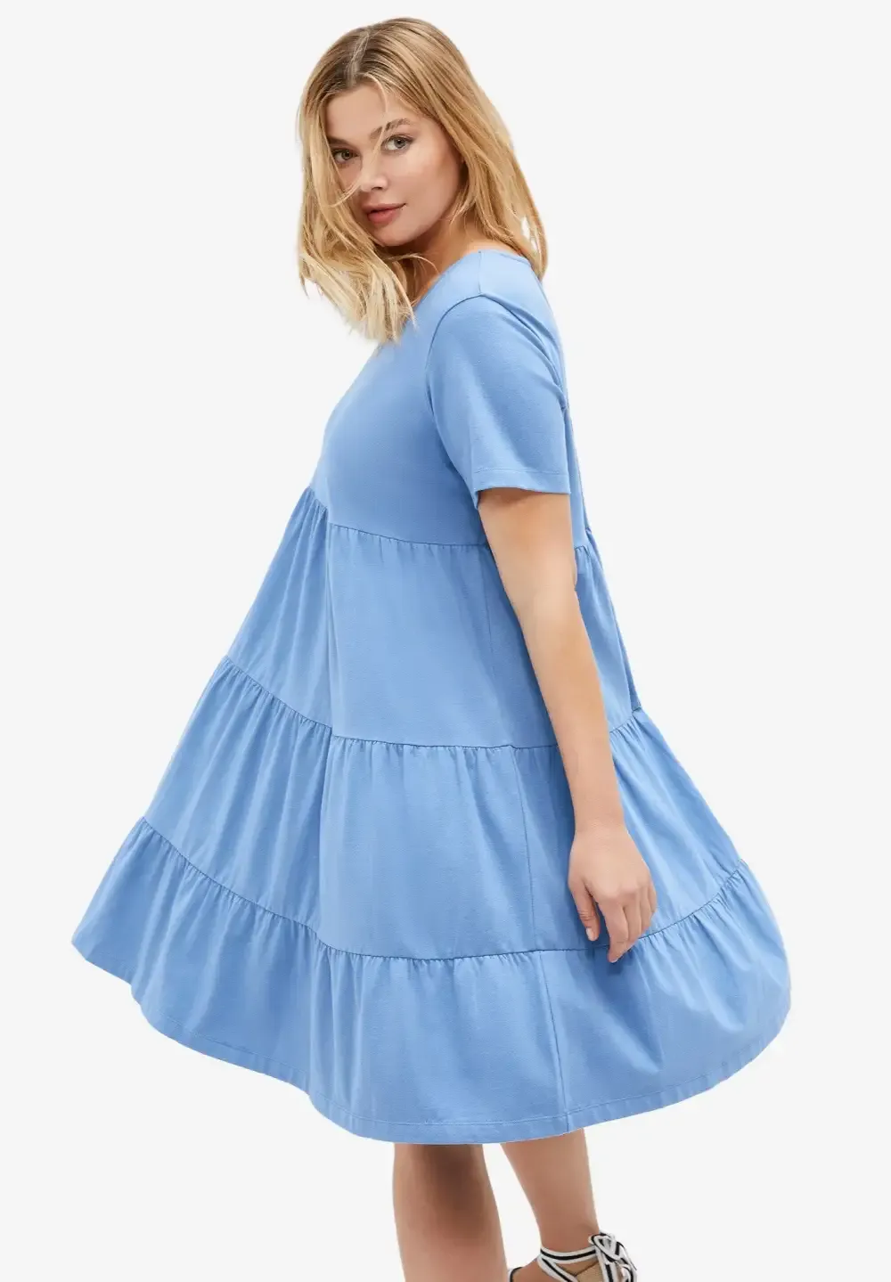 Tiered Knit Tee Dress