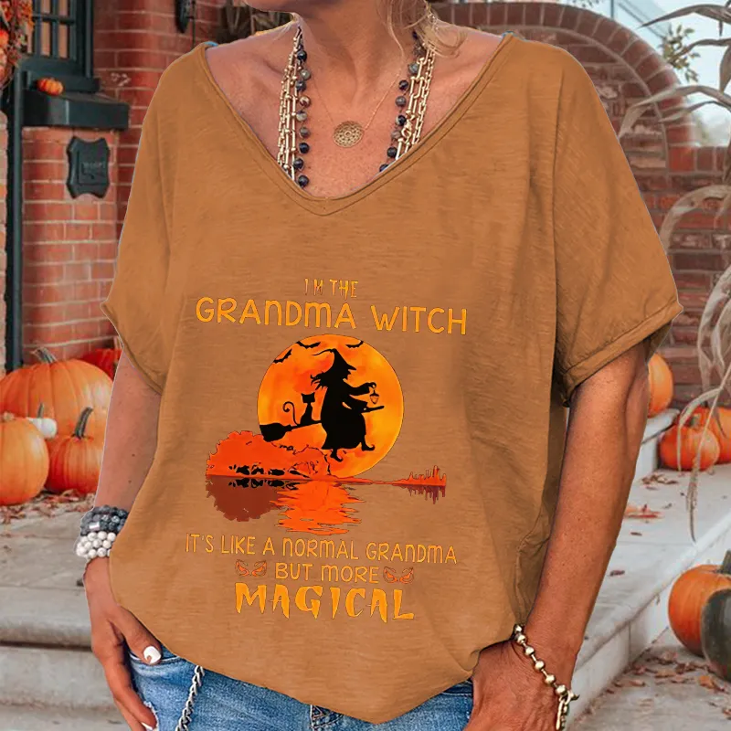 I'm The Grandma Witch Printed T-shirt
