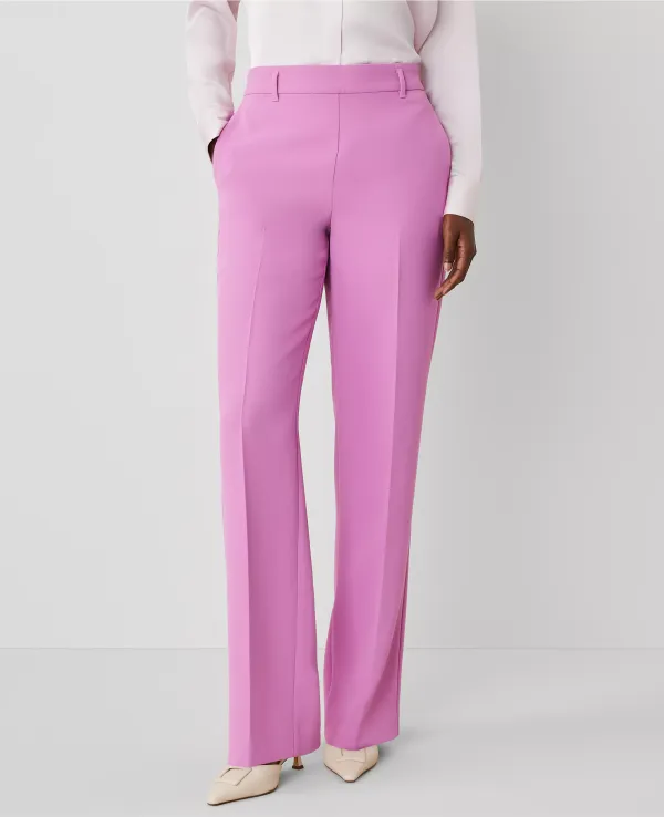The Side-Zip Straight Pant in Fluid Crepe