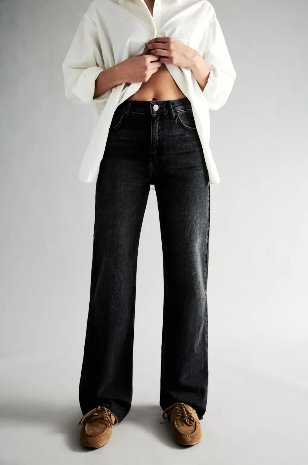 Jeans rectos tiro alto