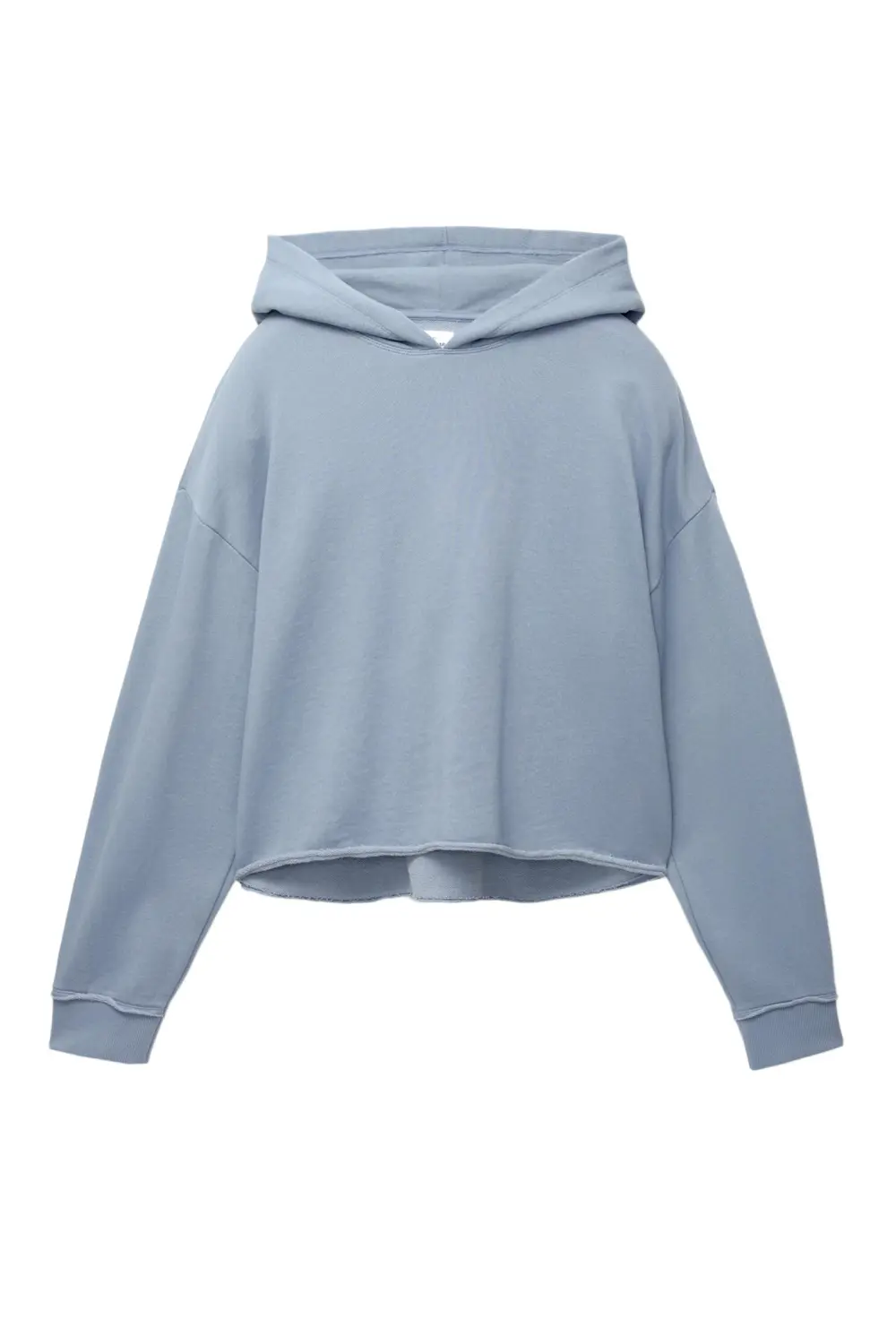 Sudadera boxy bajo desflecado