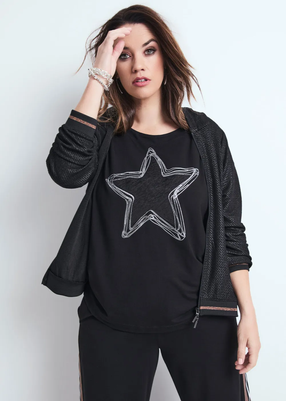 Texture Play Zip Jacket