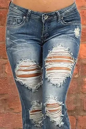 90s Vintage Distressed Low Waist Jeans