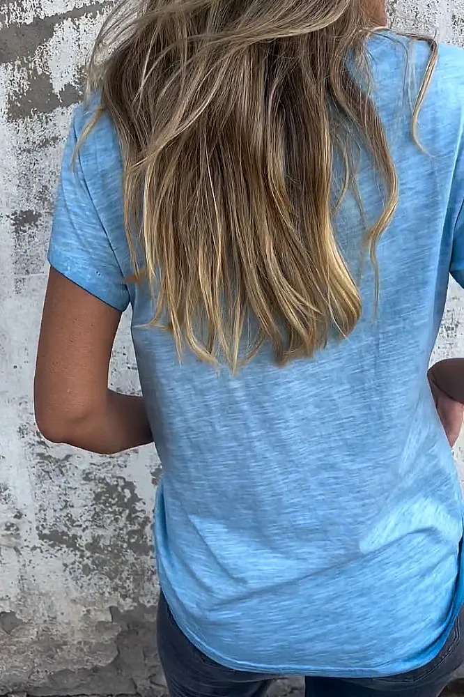 Women's sequin pattern casual T-shirt
