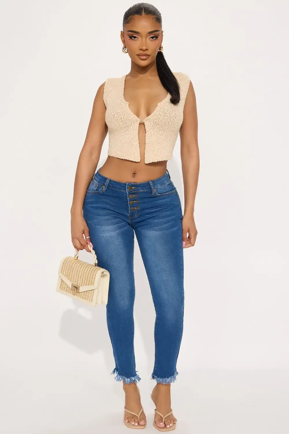 Betty Low Rise Ankle Skinny Jeans - Medium Wash