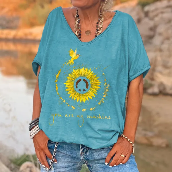 You Are My Sunshine Printed Women's T-shirt
