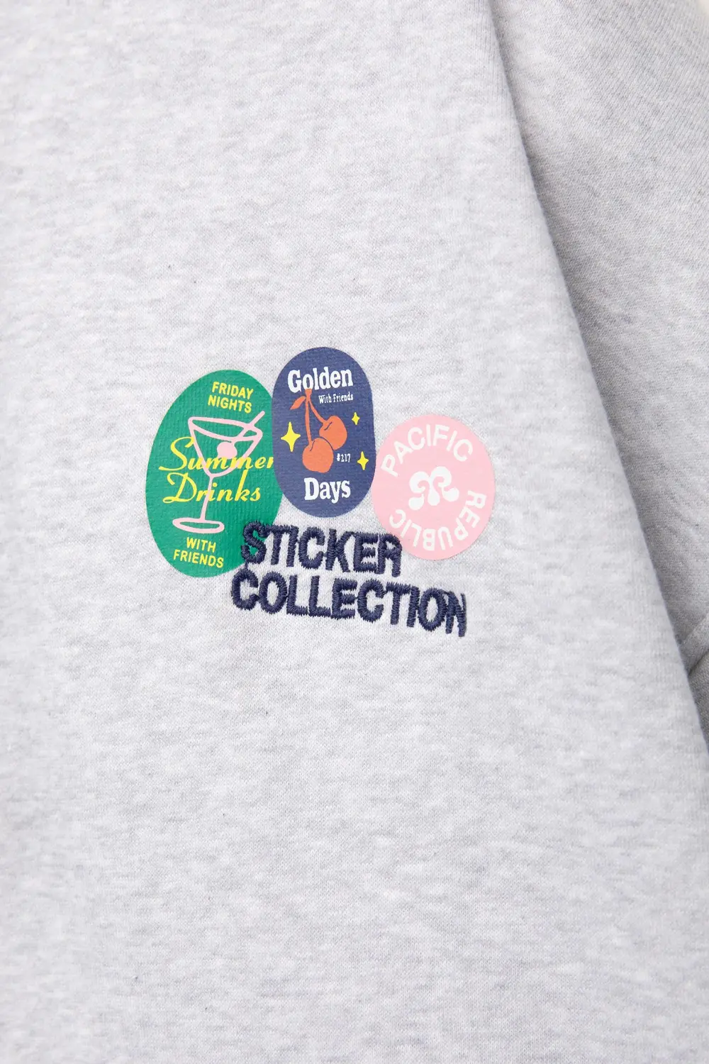 Sudadera capucha pegatinas