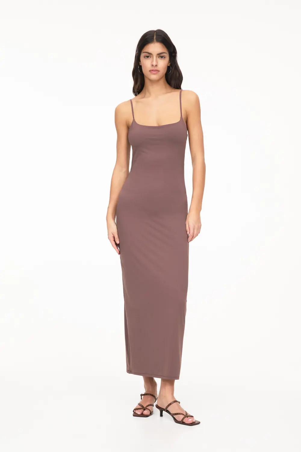 Vestido midi poliamida