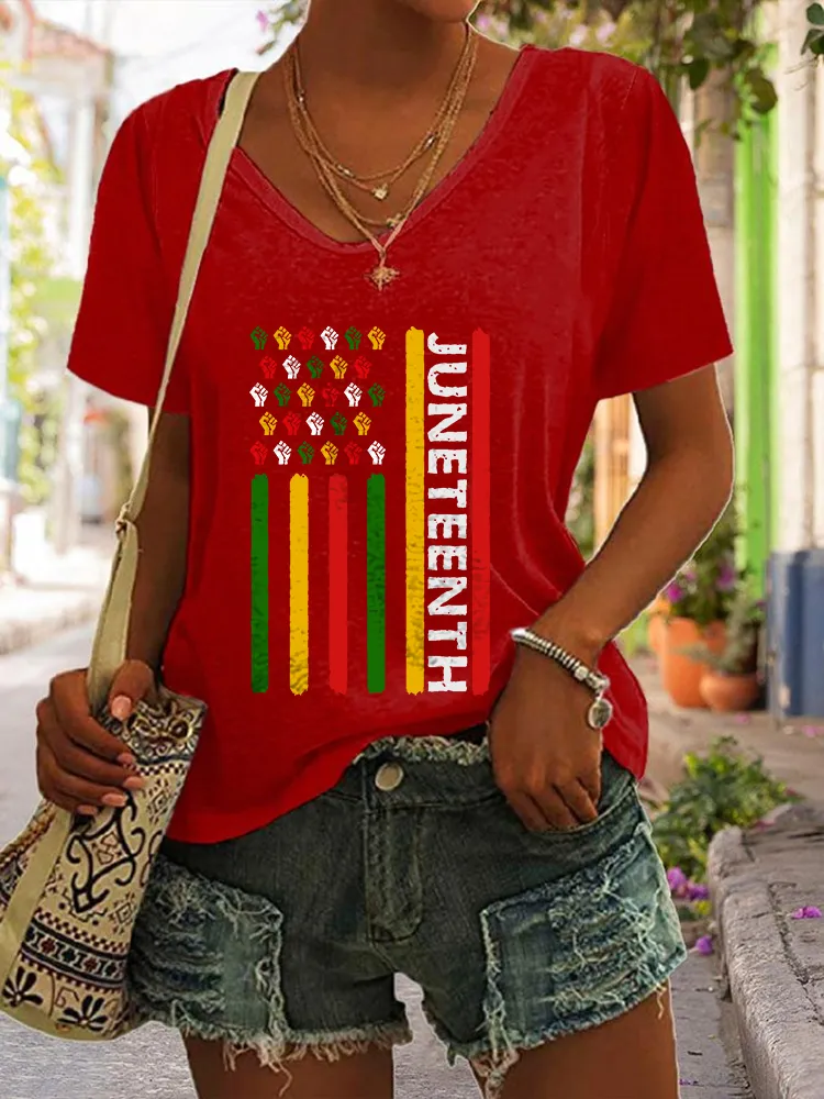Women'S Juneteenth Short-Sleeved T-Shirt