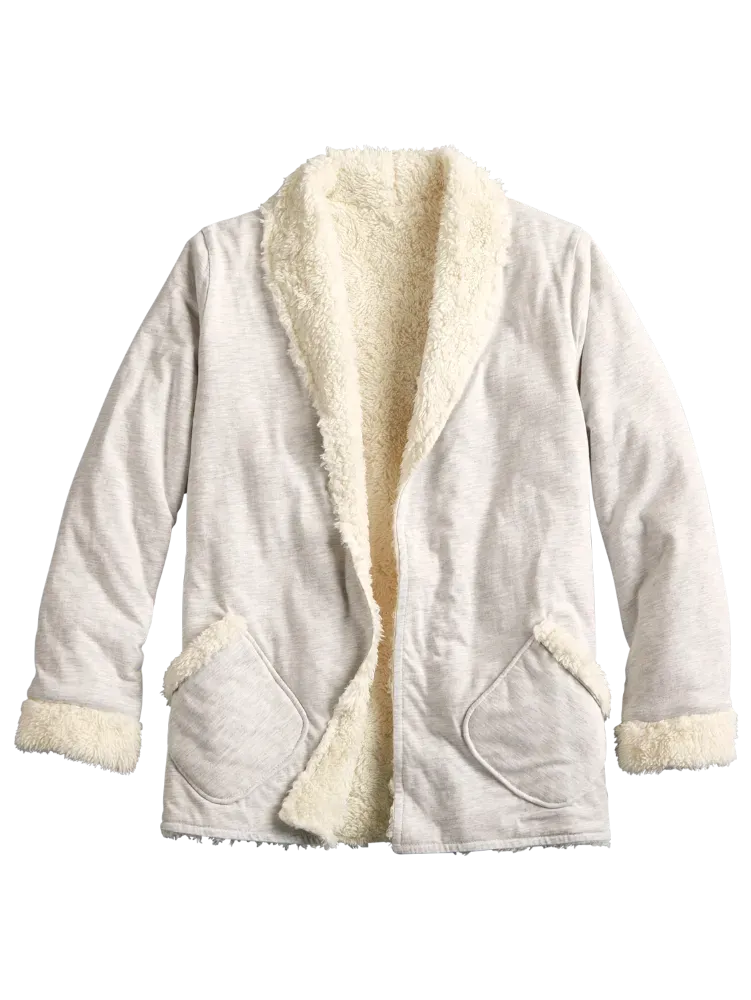 Women's Sherpa-Lined Cuddly Lounge Cardigan