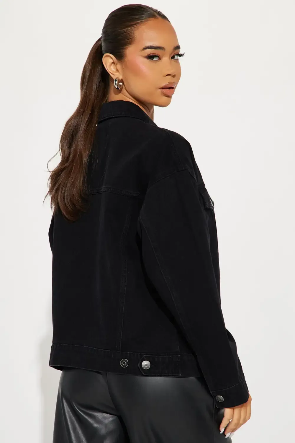 High Standards 90's Boyfriend Denim Trucker Jacket - Black Wash