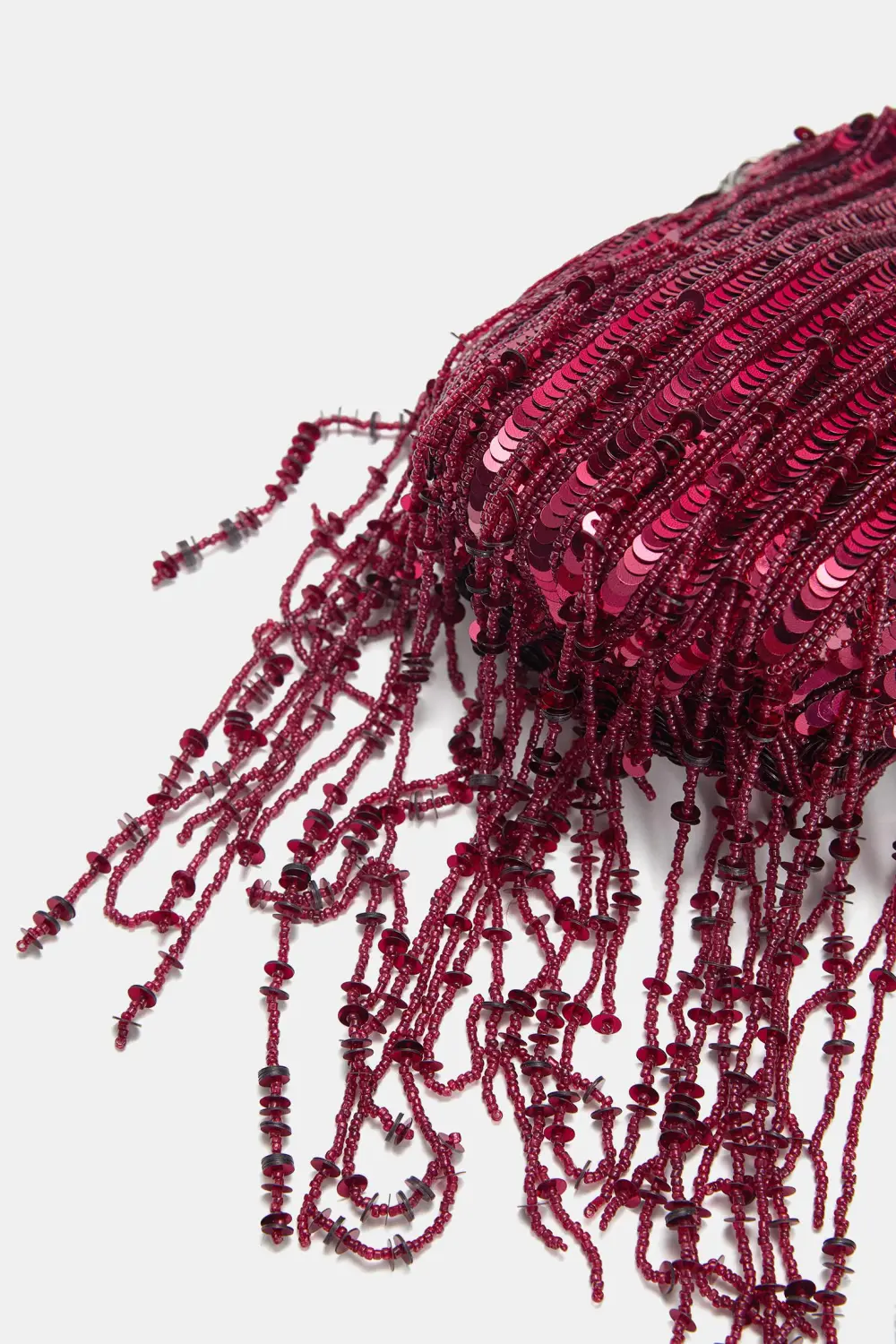 Bolso abalorios flecos