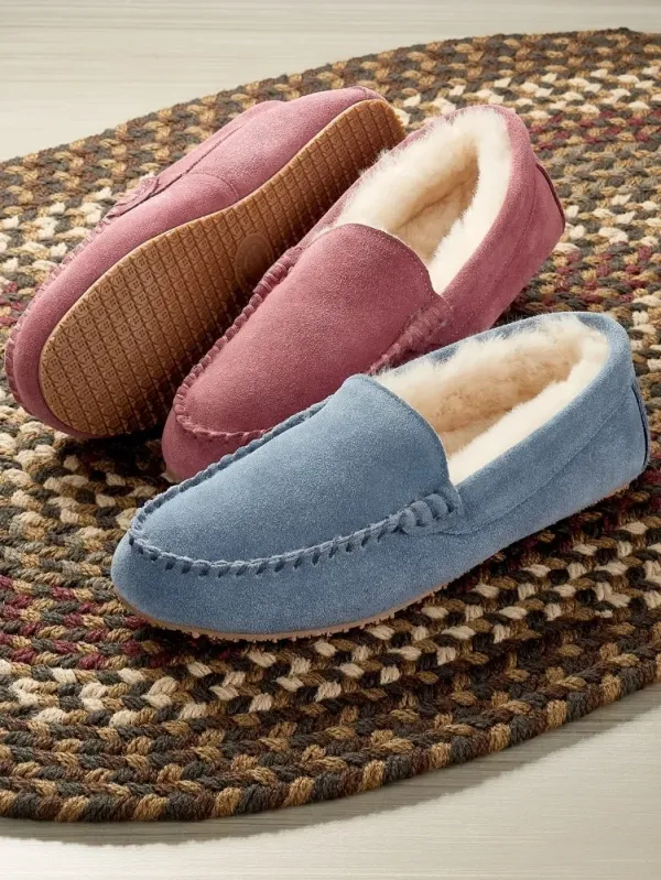 Women's Sheepskin Slip-On Moccasins