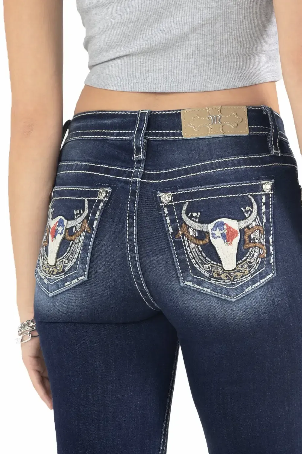 Western Longhorn Bootcut Jeans