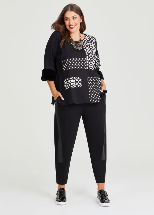 Spot Check Bamboo Ponte Top