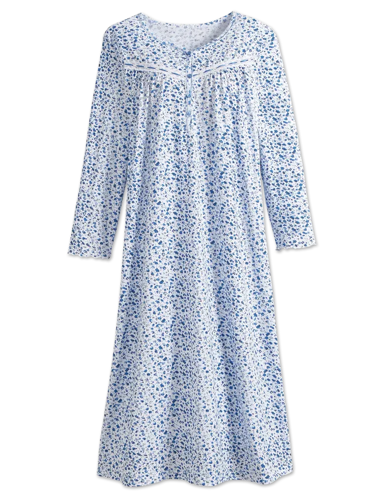 Floral Print Knit Nightgown
