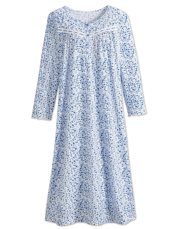 Floral Print Knit Nightgown