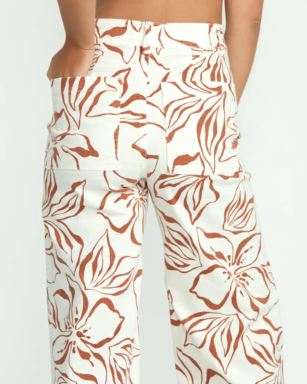 Free Fall Printed Twill Pants - Salt Crystal