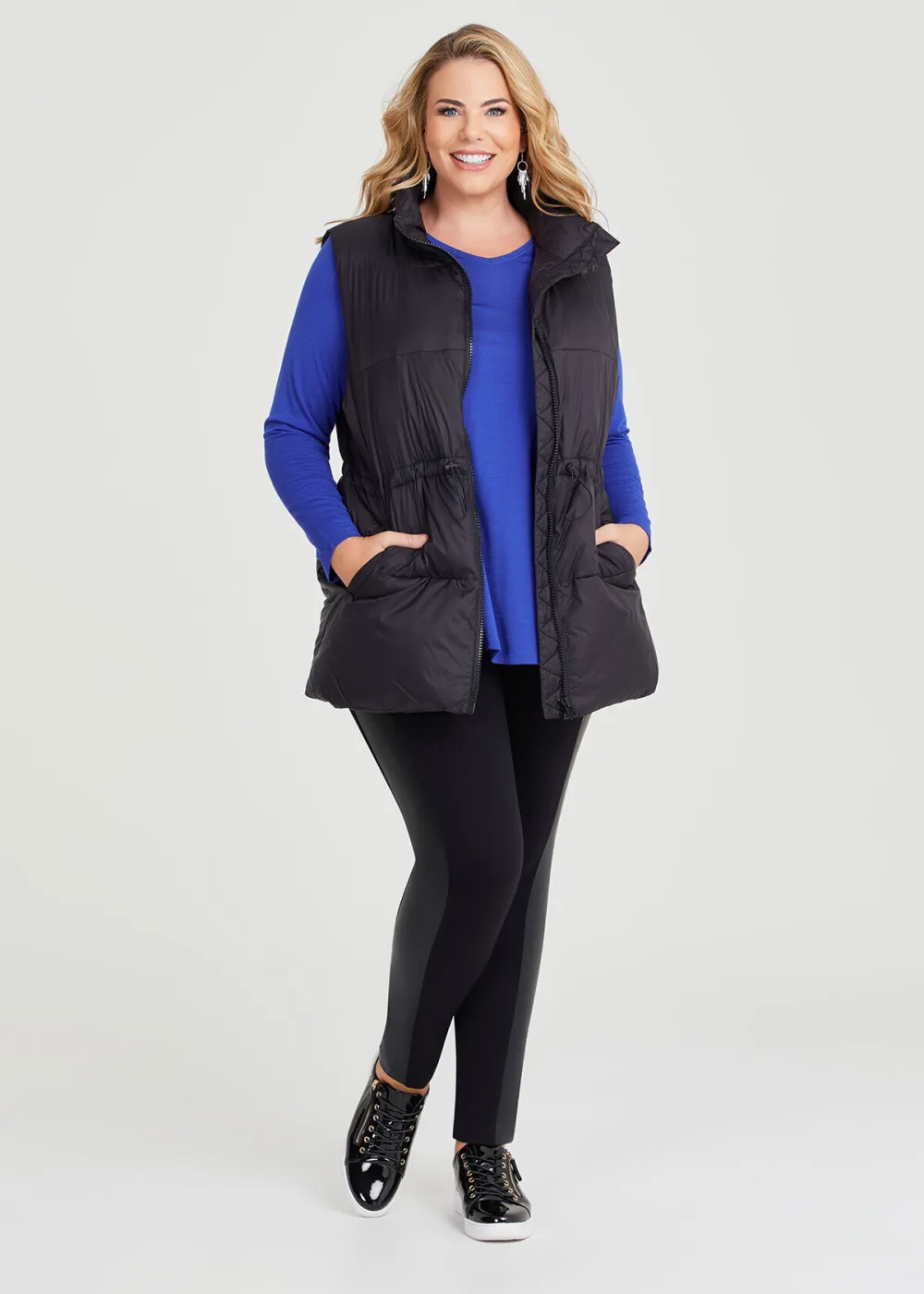 Mid Length Zip Puffer Vest