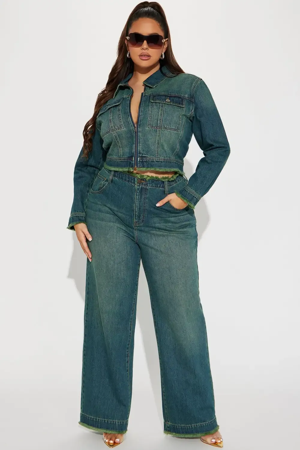 Gatekeeper Tinted Non Stretch Baggy Jeans - Medium Wash