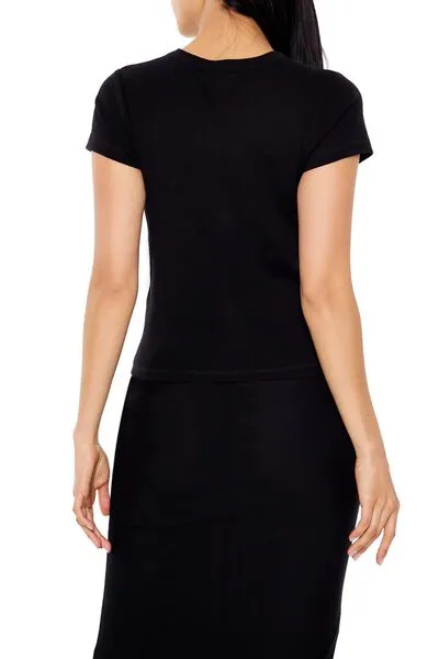 Ribbed Knit Tomboy Baby Tee