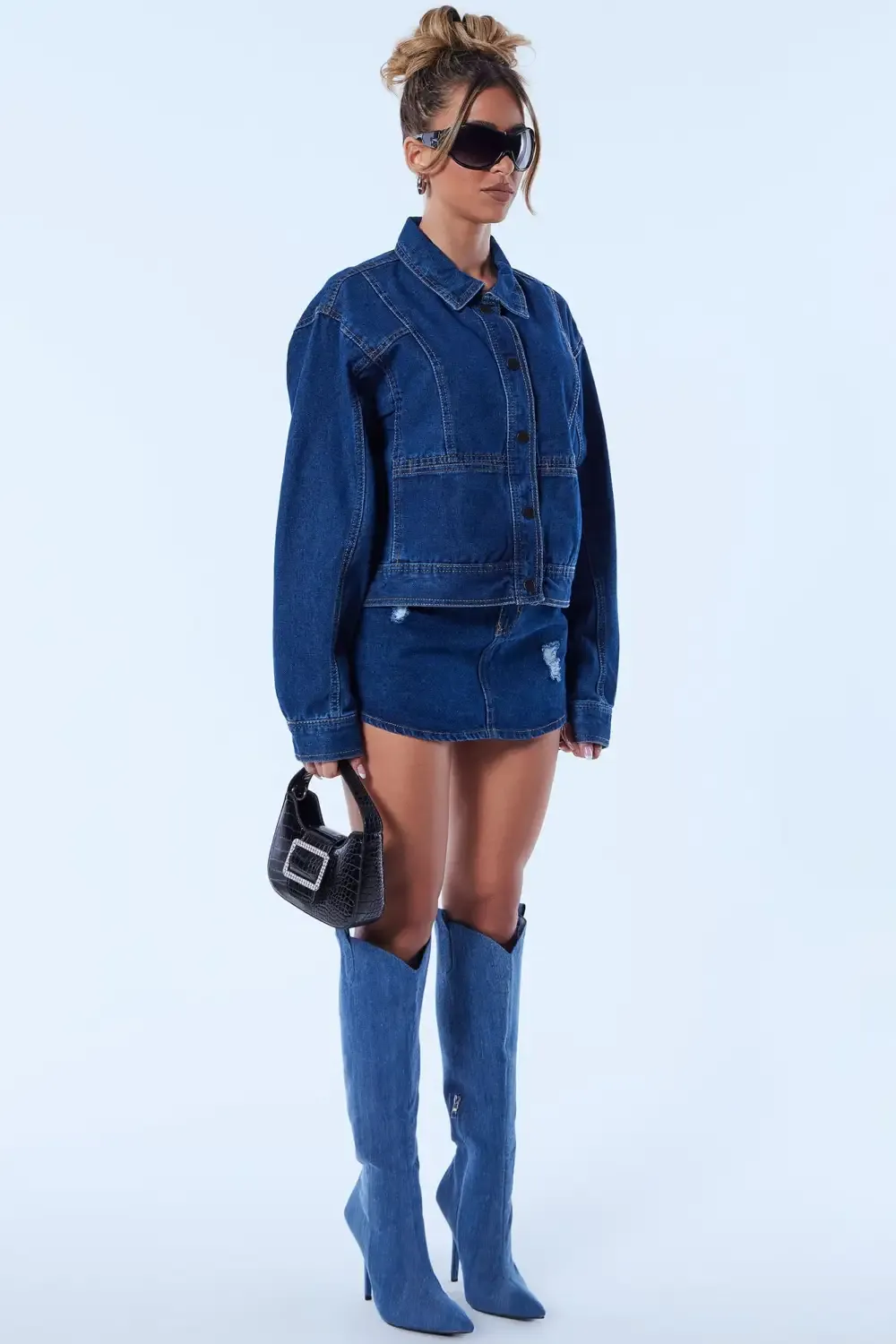 Step It Up Denim Jacket - Dark Wash